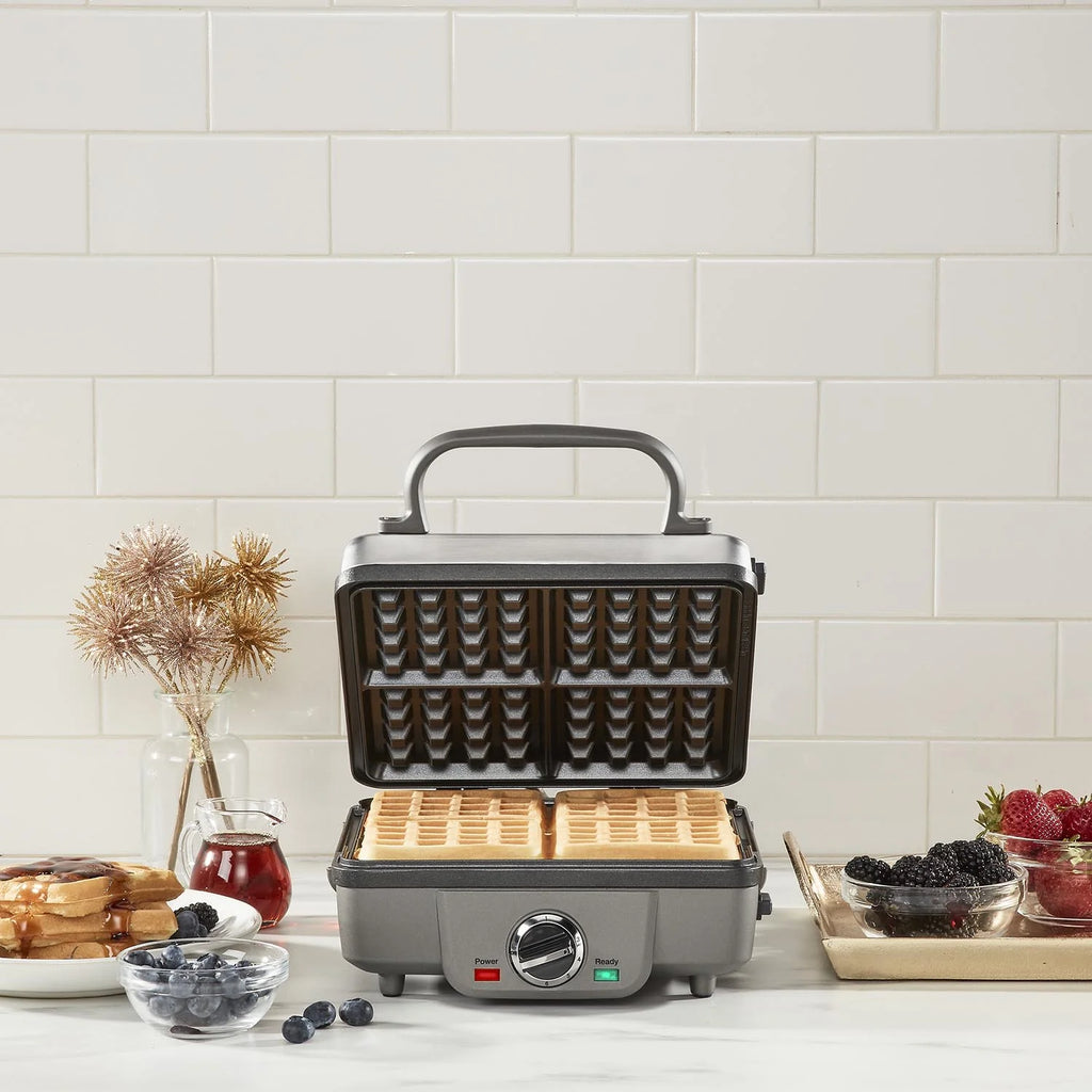 Belgian Waffle Maker with Pancake Plates Silver H5525