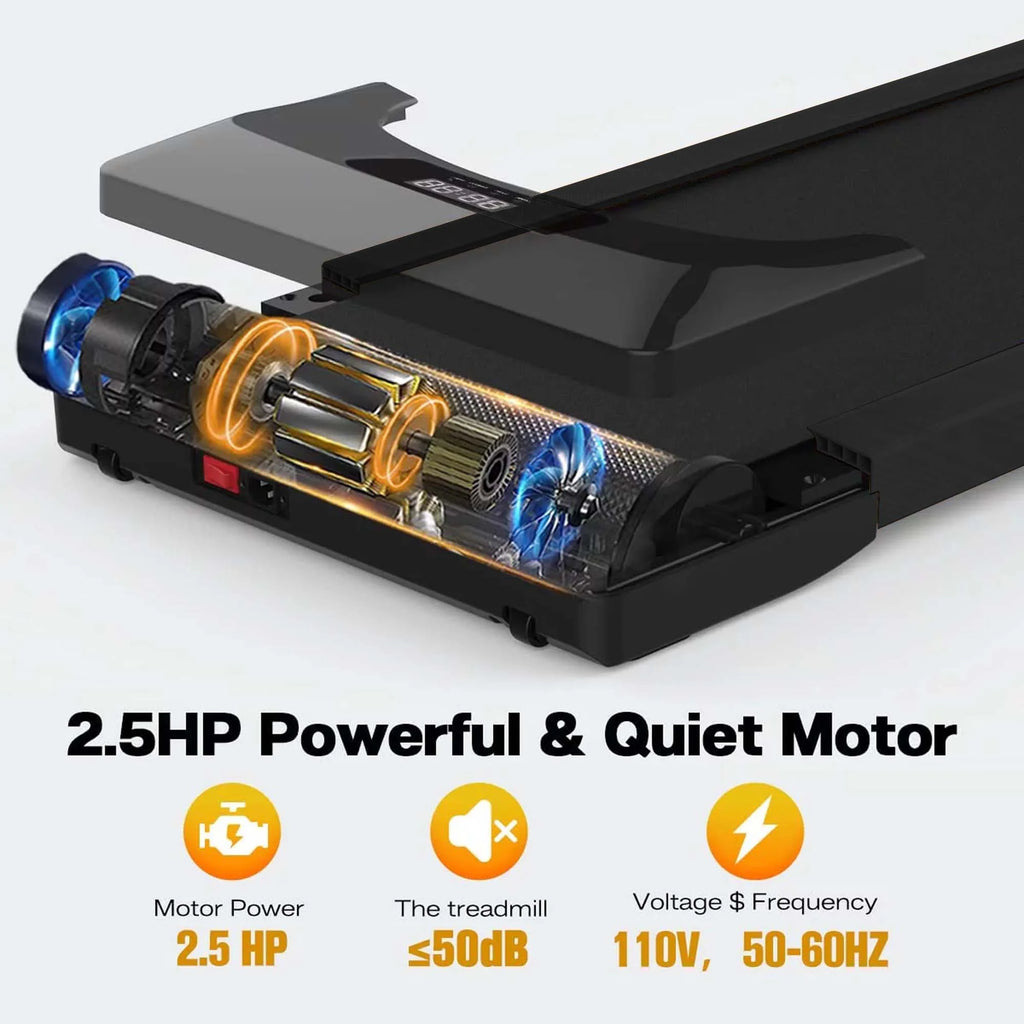 Under Desk Treadmill 245 lb Capacity 4 mph R72575