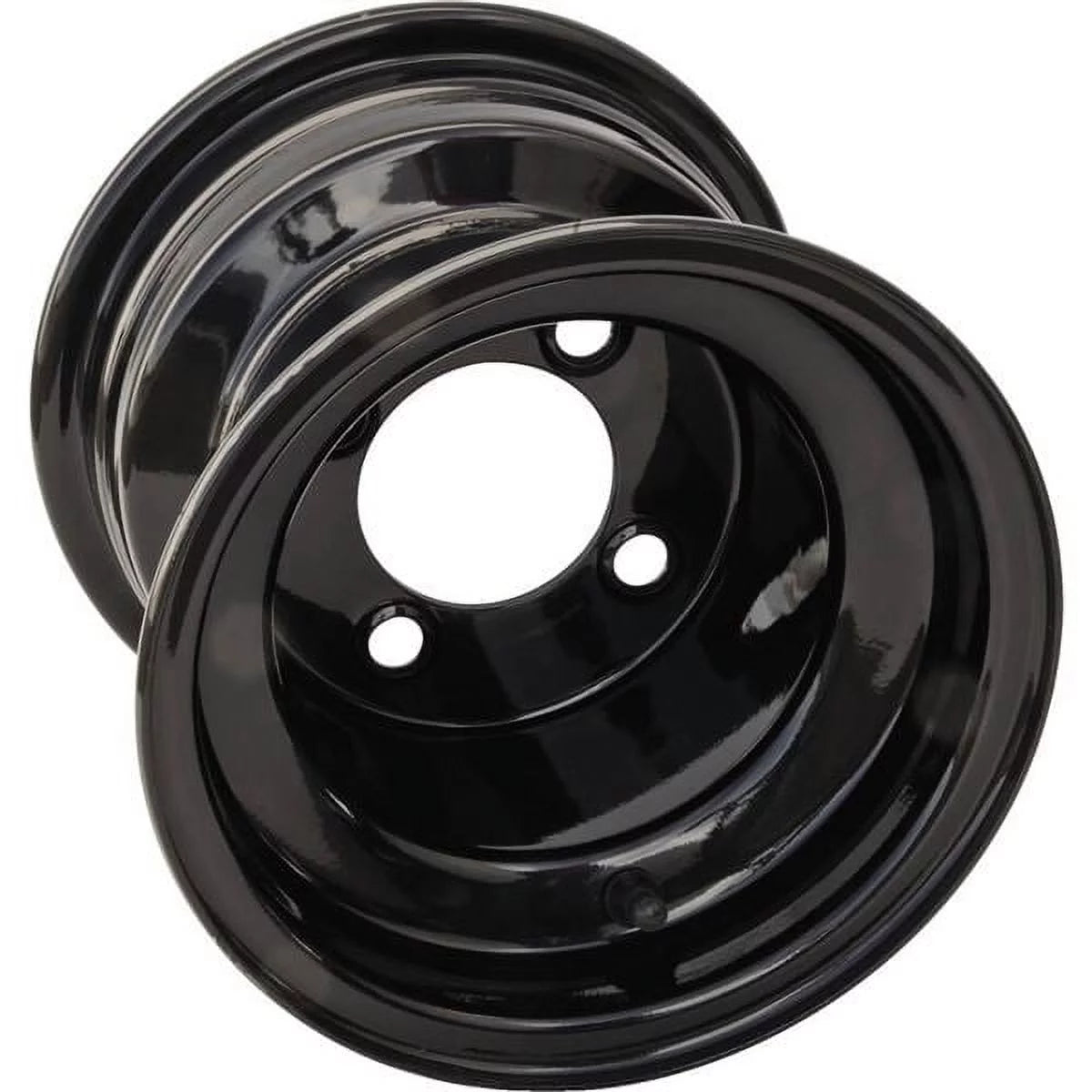 Black 8x7 4/4 2.5+4.5 Steel Wheel G898