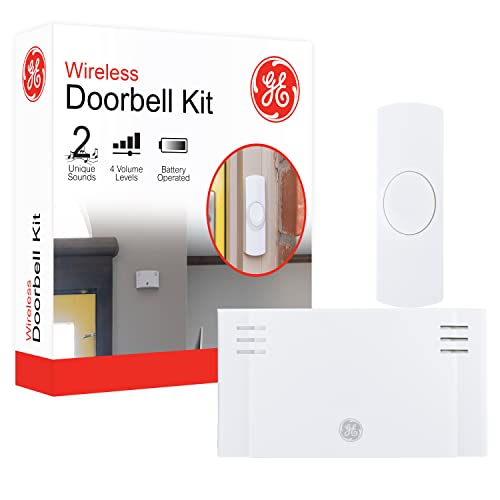 White Wireless Doorbell Kit with 2 Push Buttons and 8 Melodies X9847