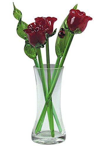 Decorative Glass Flower Bouquet with Vase X59057