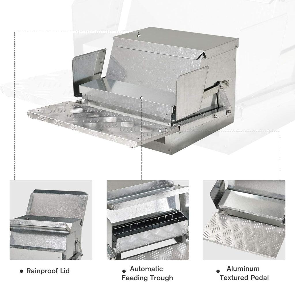 Automatic Chicken Poultry Feeder with Galvanized Steel and Aluminium Build Z57013