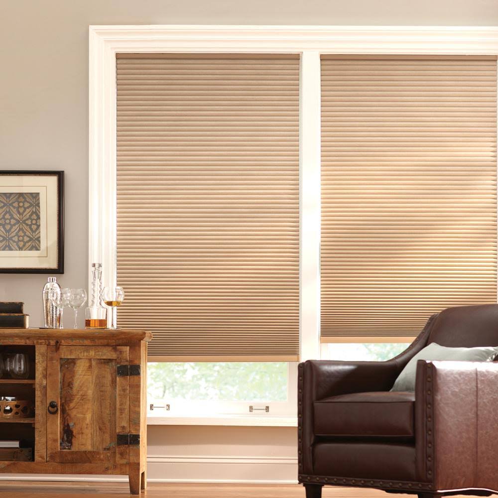 Latte Cordless Blackout Cellular Shade 57.25 in. W x 72 in. L Z563711