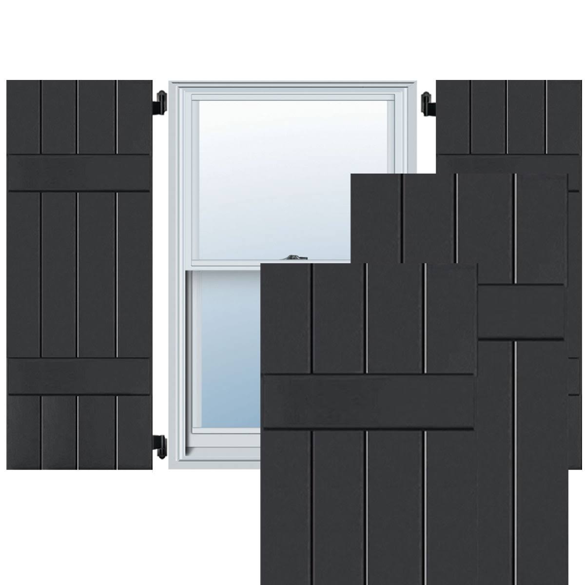 15x22W x 51x22H Real Wood Pine Board-n-Batten Shutters T73323