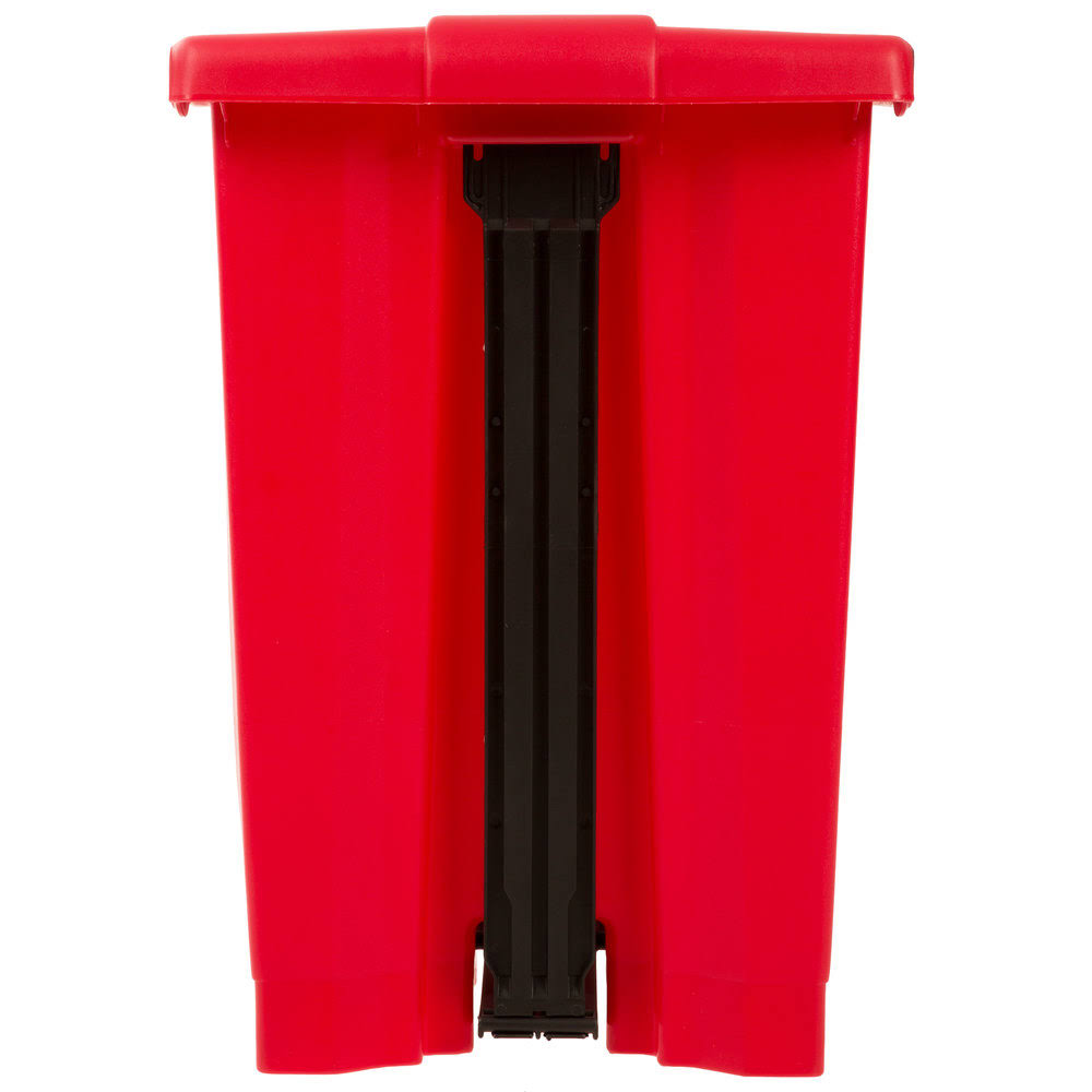 Red 12 gal Polyethylene Trash Can with Foot Pedal T97145