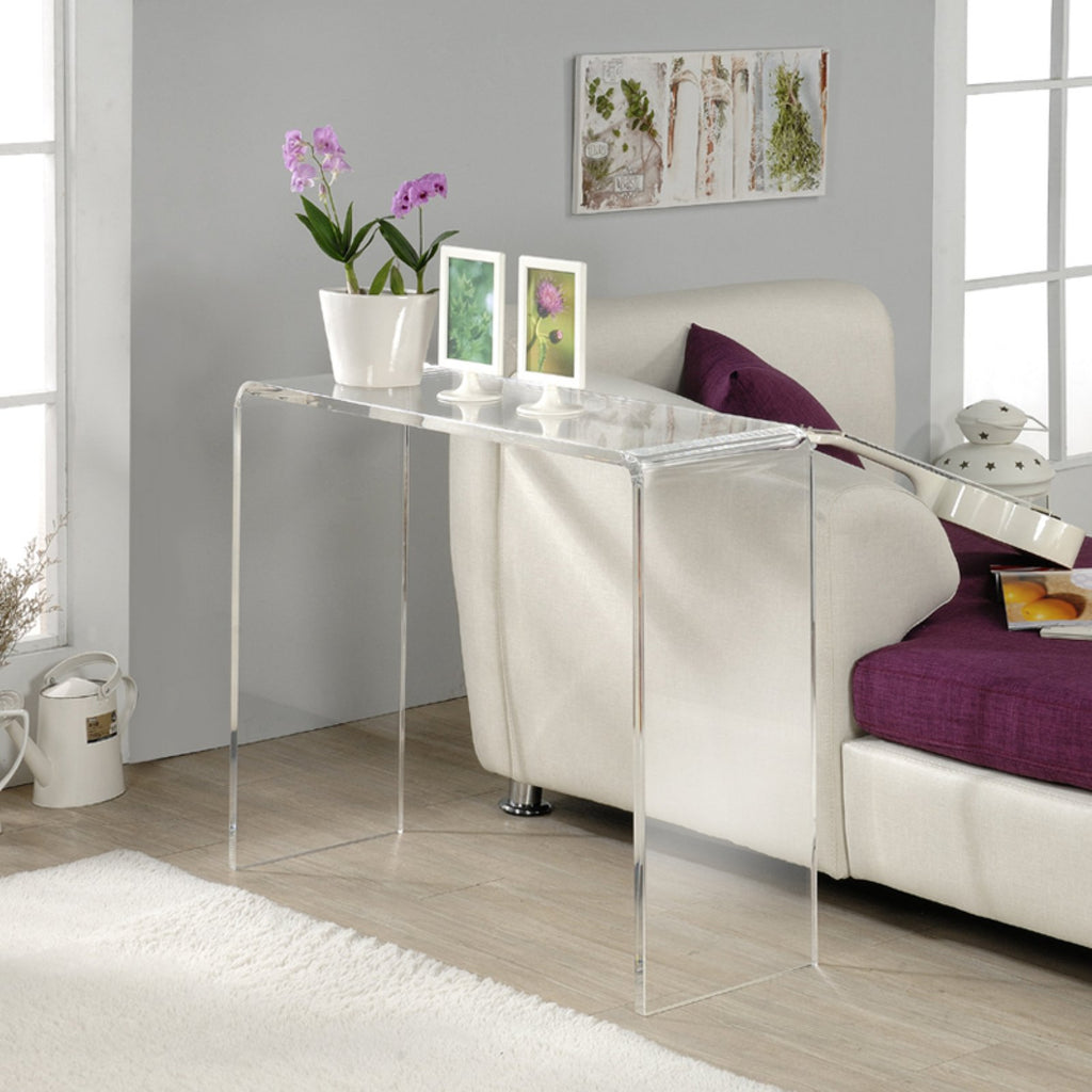 Clear Lucite and Acrylic Console Table I2323