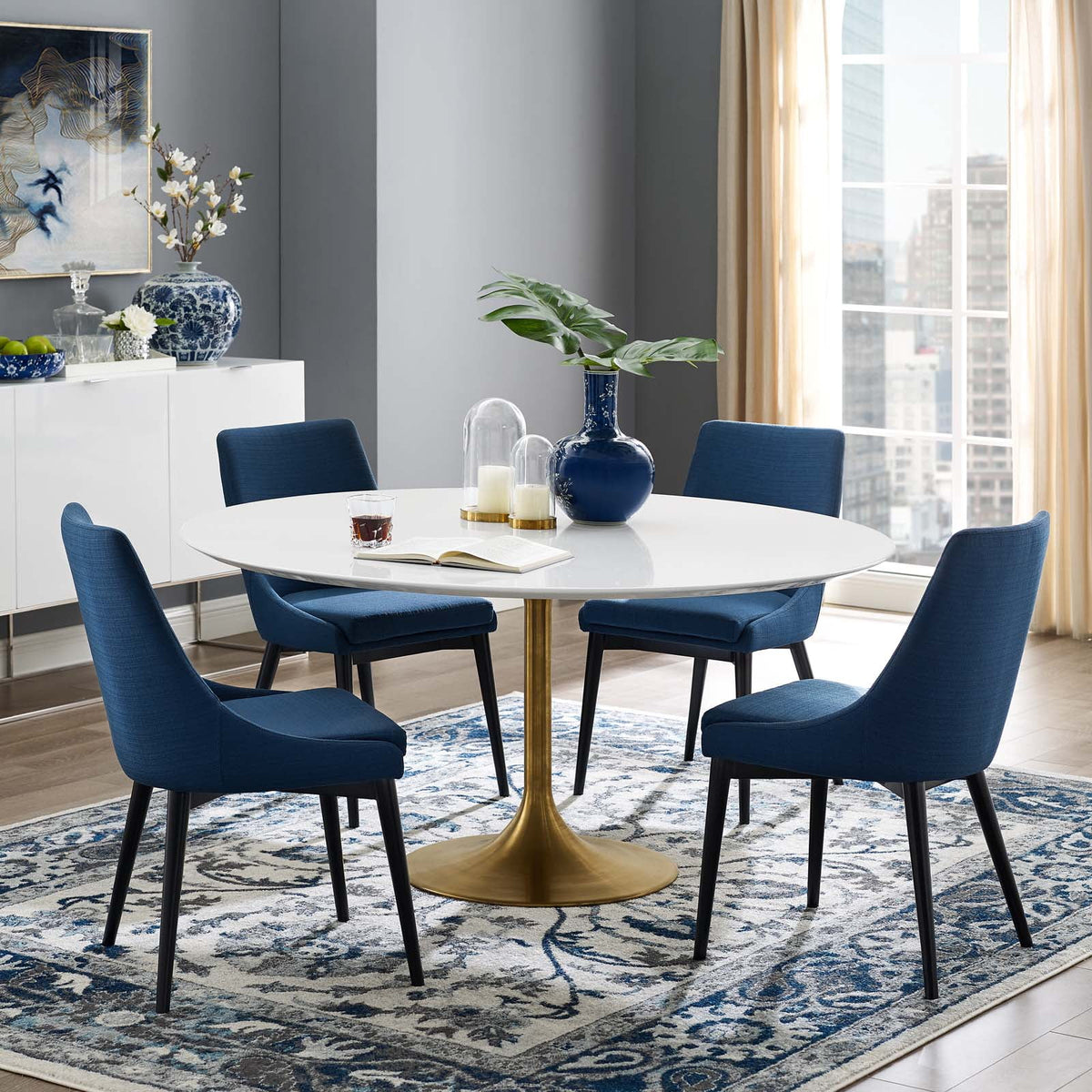 Round Wood Dining Table X29298