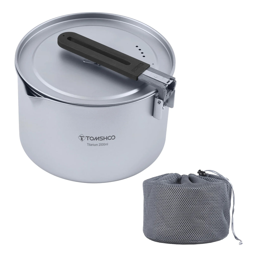Camping Soup Pot with Lid, 2L Portable Cooking Stock Pot Z5641