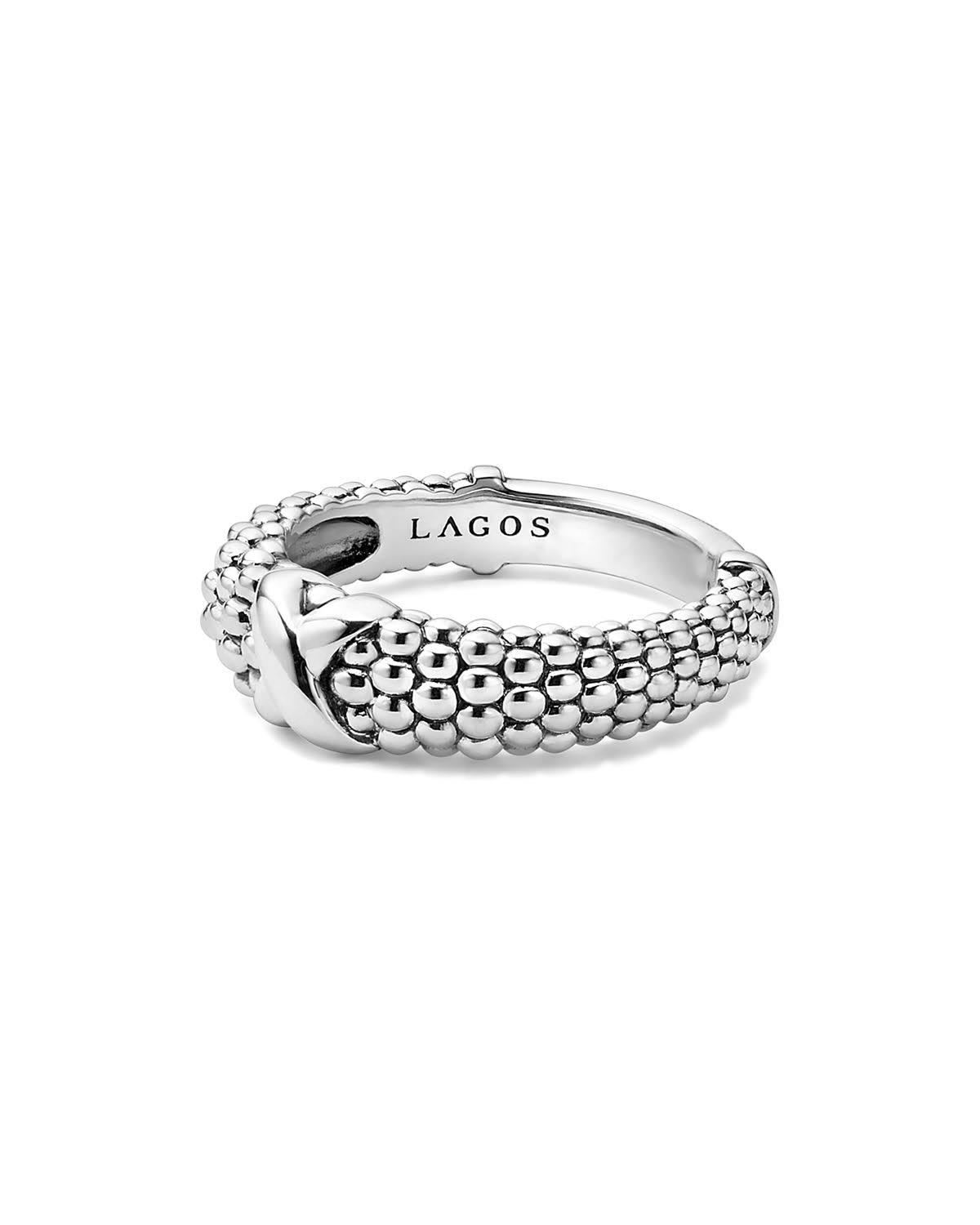 Silver Caviar Band Ring T11500
