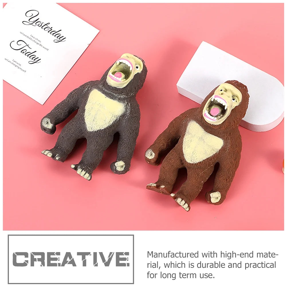 3 PCS Stretchy Toy Animal Gorilla Stress Elastic O4969