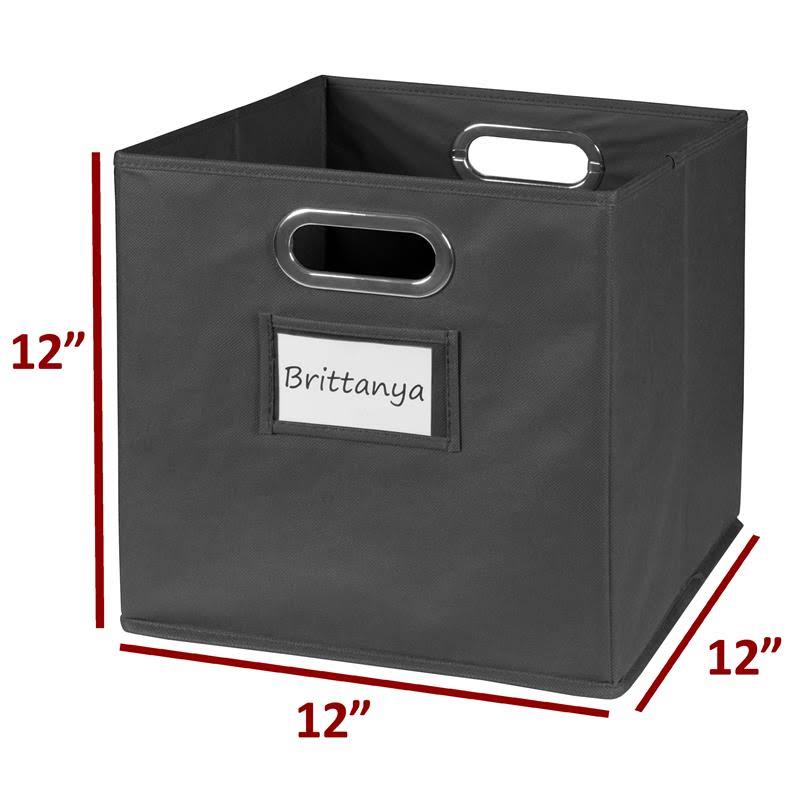 12 Cubes and 6 Canvas Bins Storage Set T416086