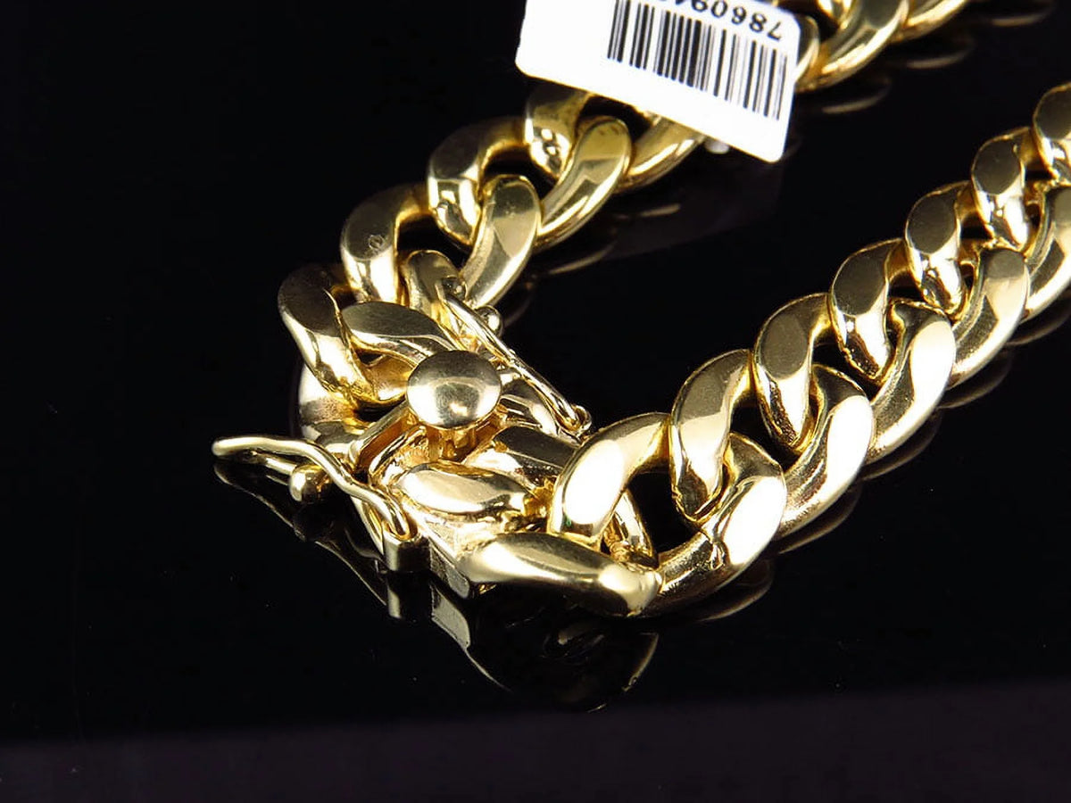 10K Yellow Gold Miami Cuban Link Necklace Chain 28"-36" A535230
