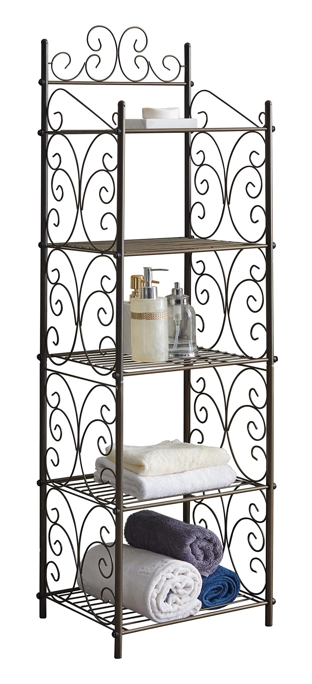 5 Tier Metal Kitchen Bathroom Storage Shelving Unit O318