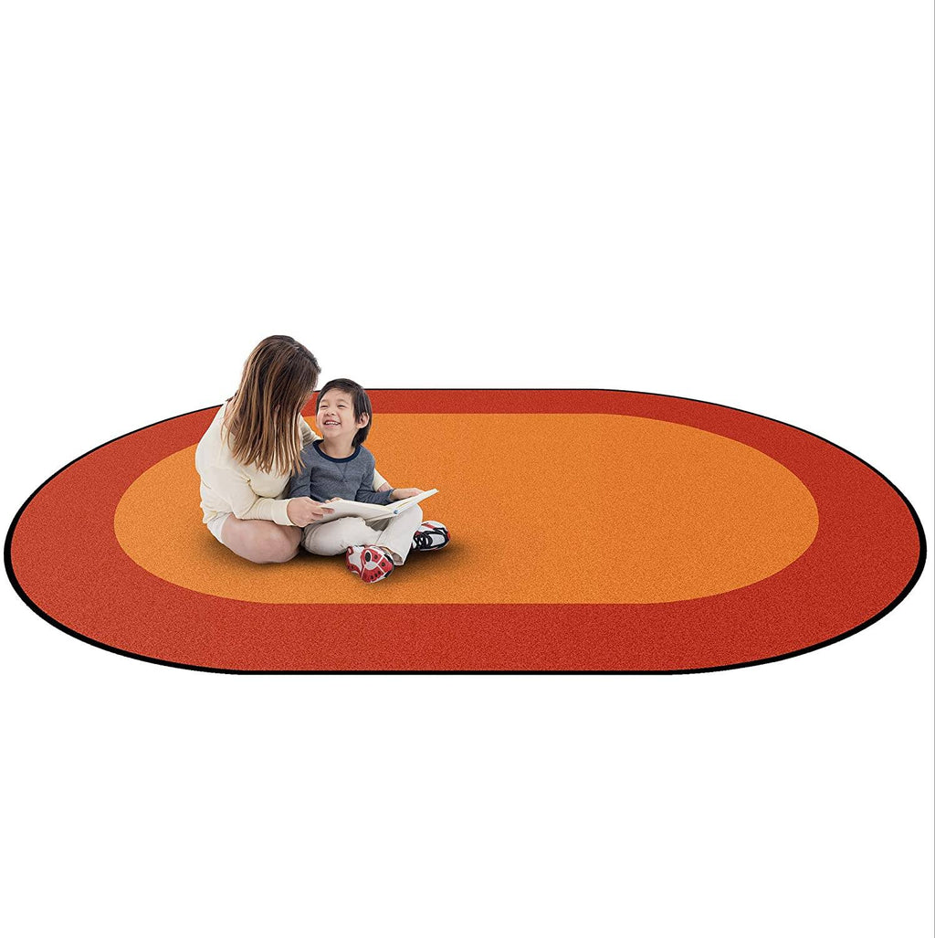 Oval Teal Carpet K2070