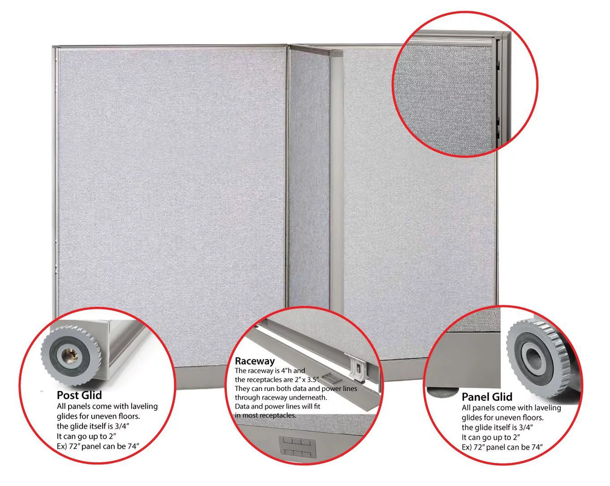 T-Shaped Freestanding Room Divider A308400