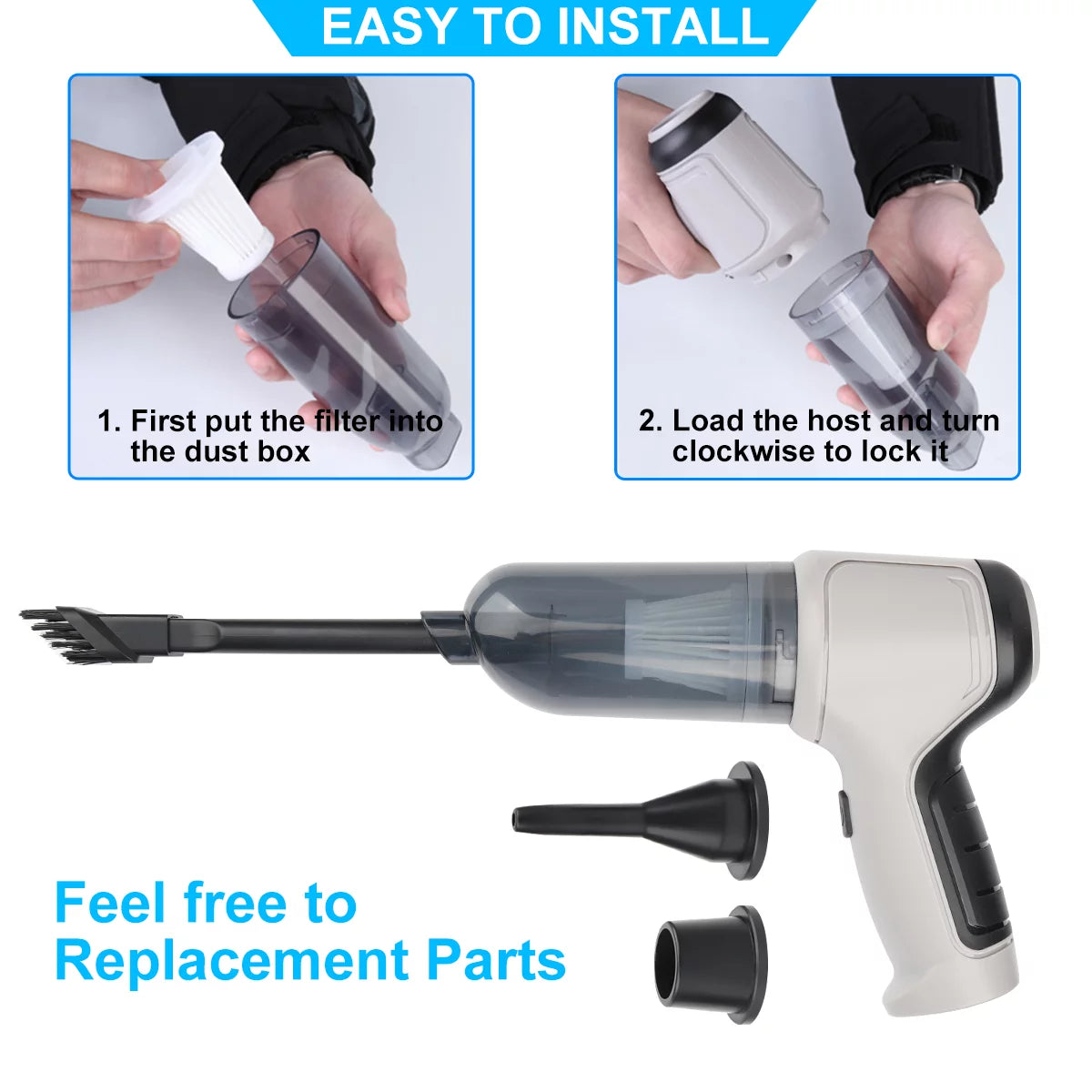 4 In 1 Handheld Wireless Car Vacuum Cleaner 9000Pa Strong Suction Mini Cleaner R264319