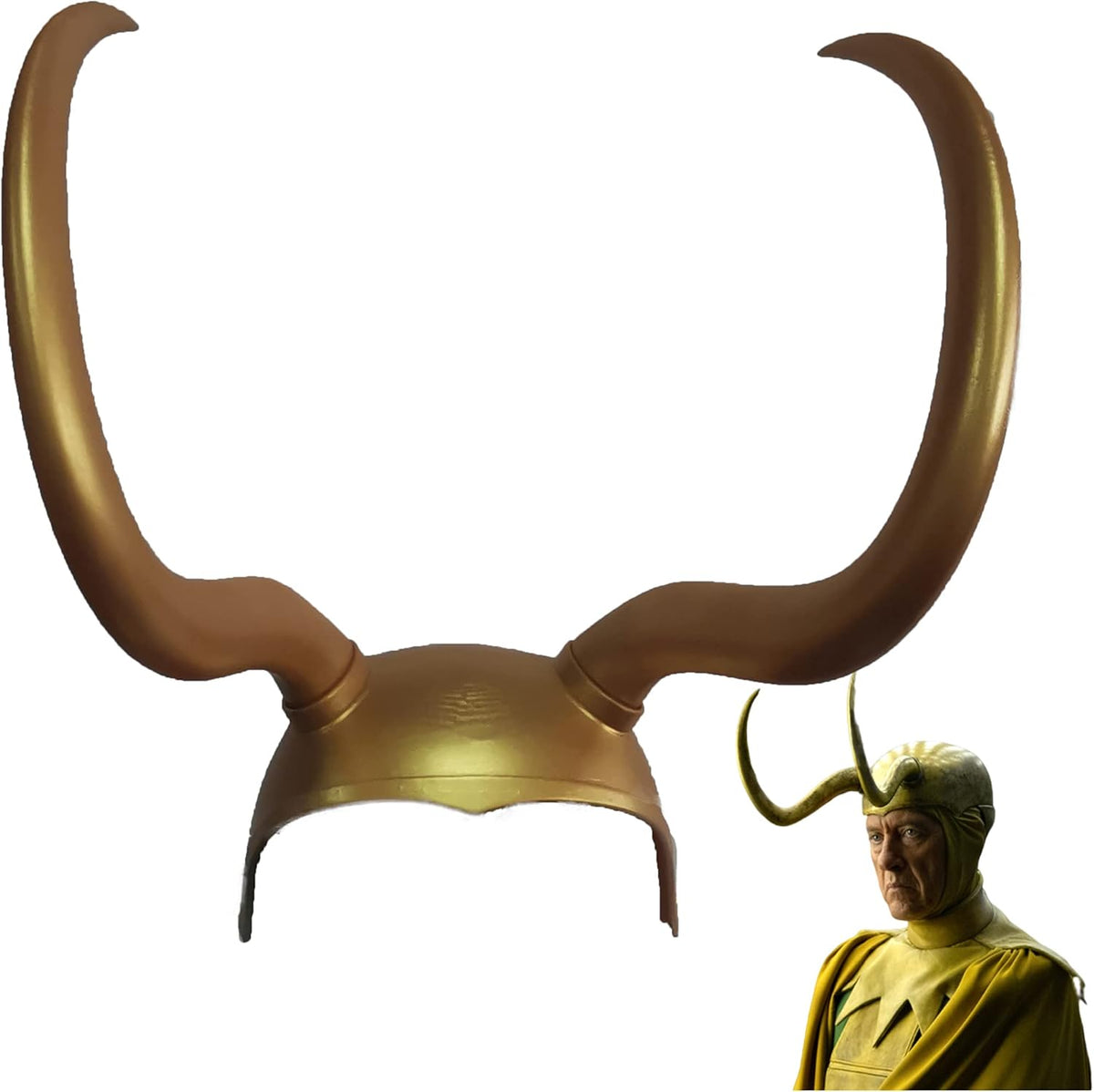 Gold Latex Crown Horn Helmet Mask Q30364