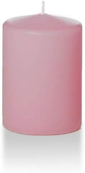 3 x 4 Light Rose Round Pillar Candles - 6 Candles - 40 Hours Z860141