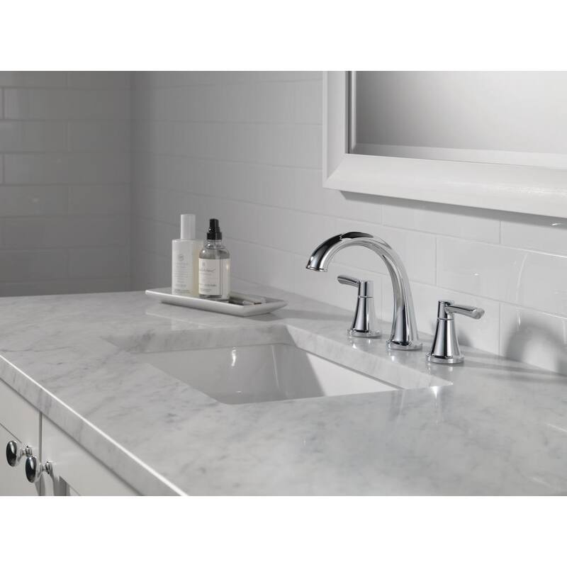 8 in. Widespread Double Handle Bathroom Faucet Polished Chrome Q888