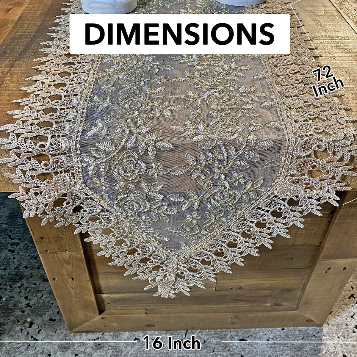 100% Polyester Lace Table Runner G9959