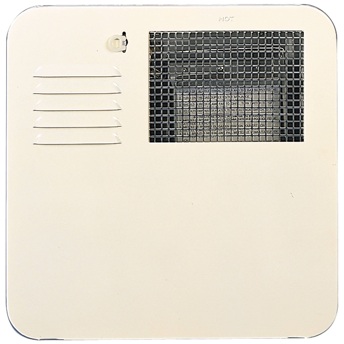 Colonial White Water Heater Door Z946