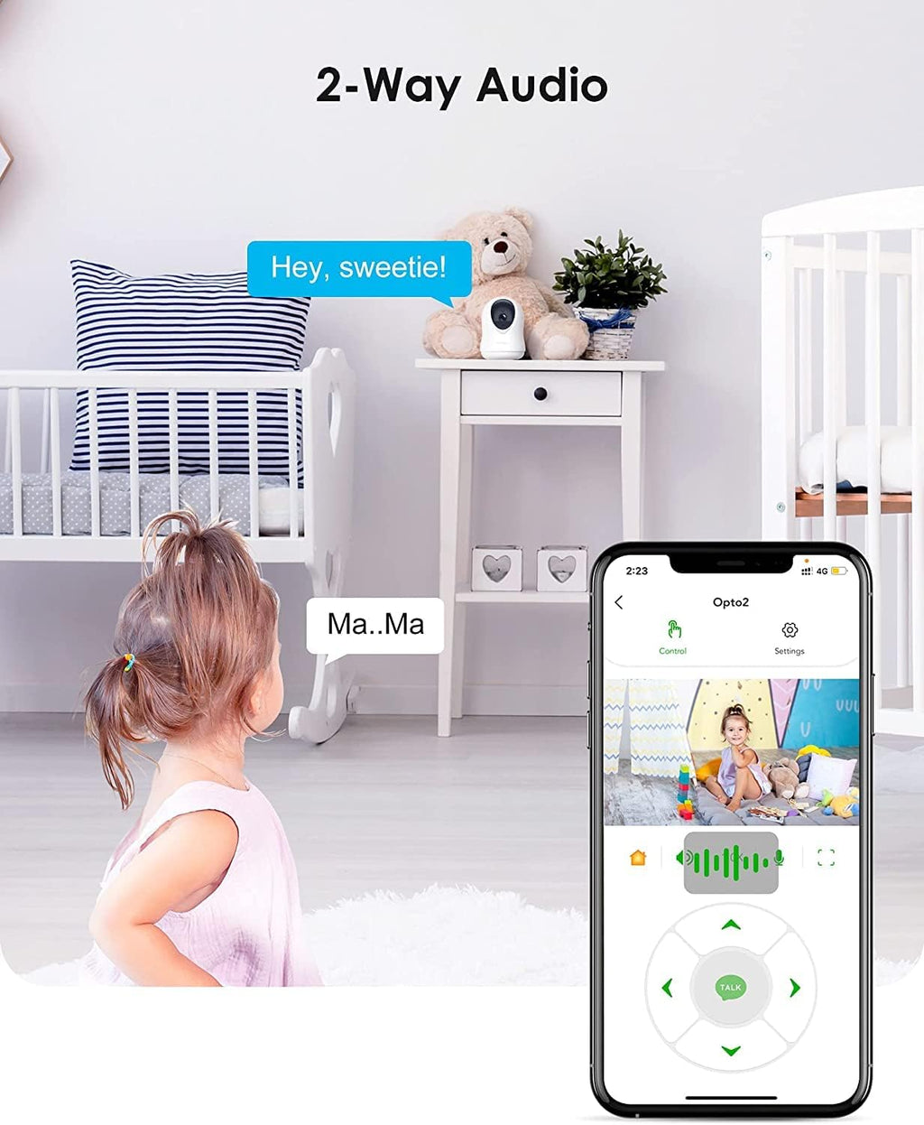 1080P HomeKit Indoor Security Camera with Night Vision and 2-Way Audio O2843