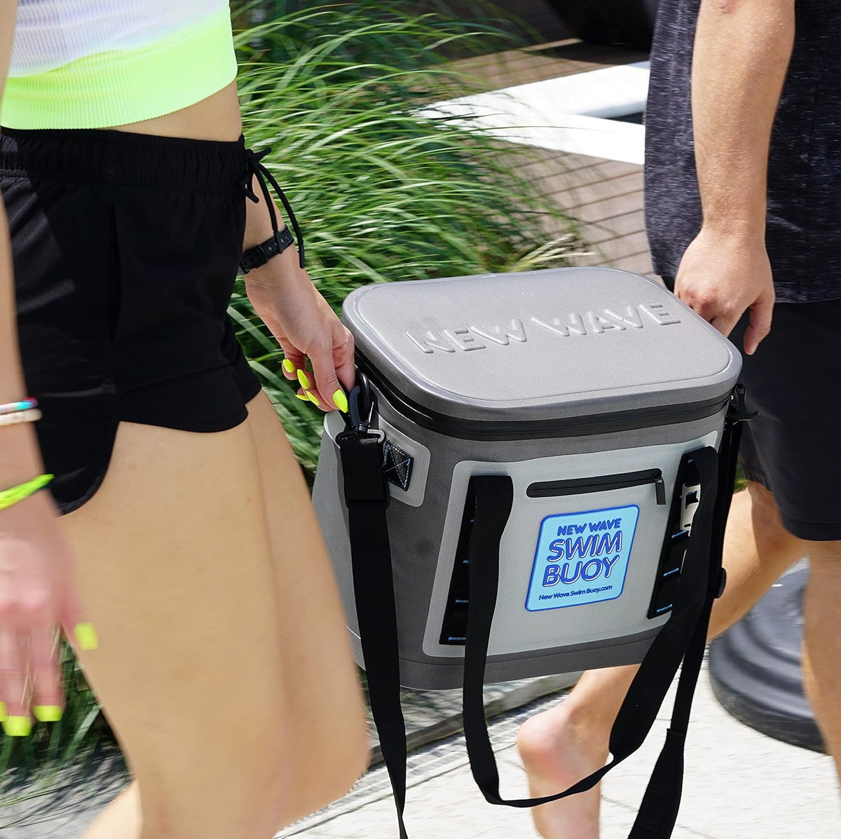 Swim Buoy Soft Cooler Bag, 20 Can, Large Leak-Proof Portable Cooler with Bottle Opener & Removable Shoulder Strap F637
