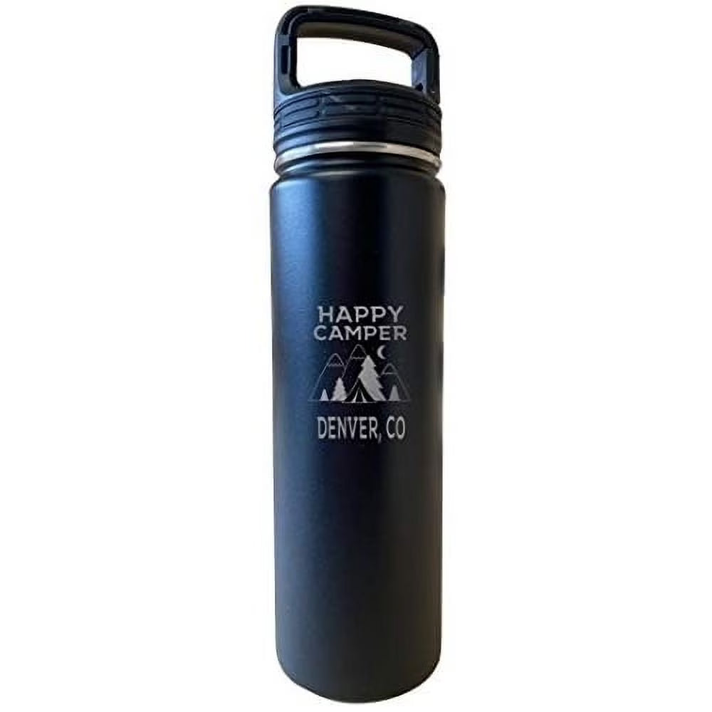 32 Oz Engraved Black Insulated Stainless Steel Water Bottle Tumbler T505806