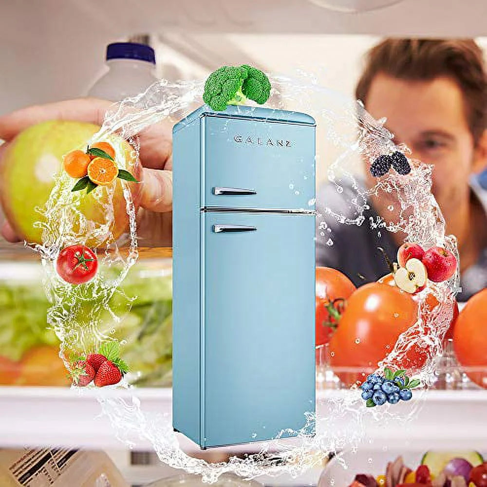 Retro Blue 12.0 Cu Ft Dual Door Refrigerator L231338