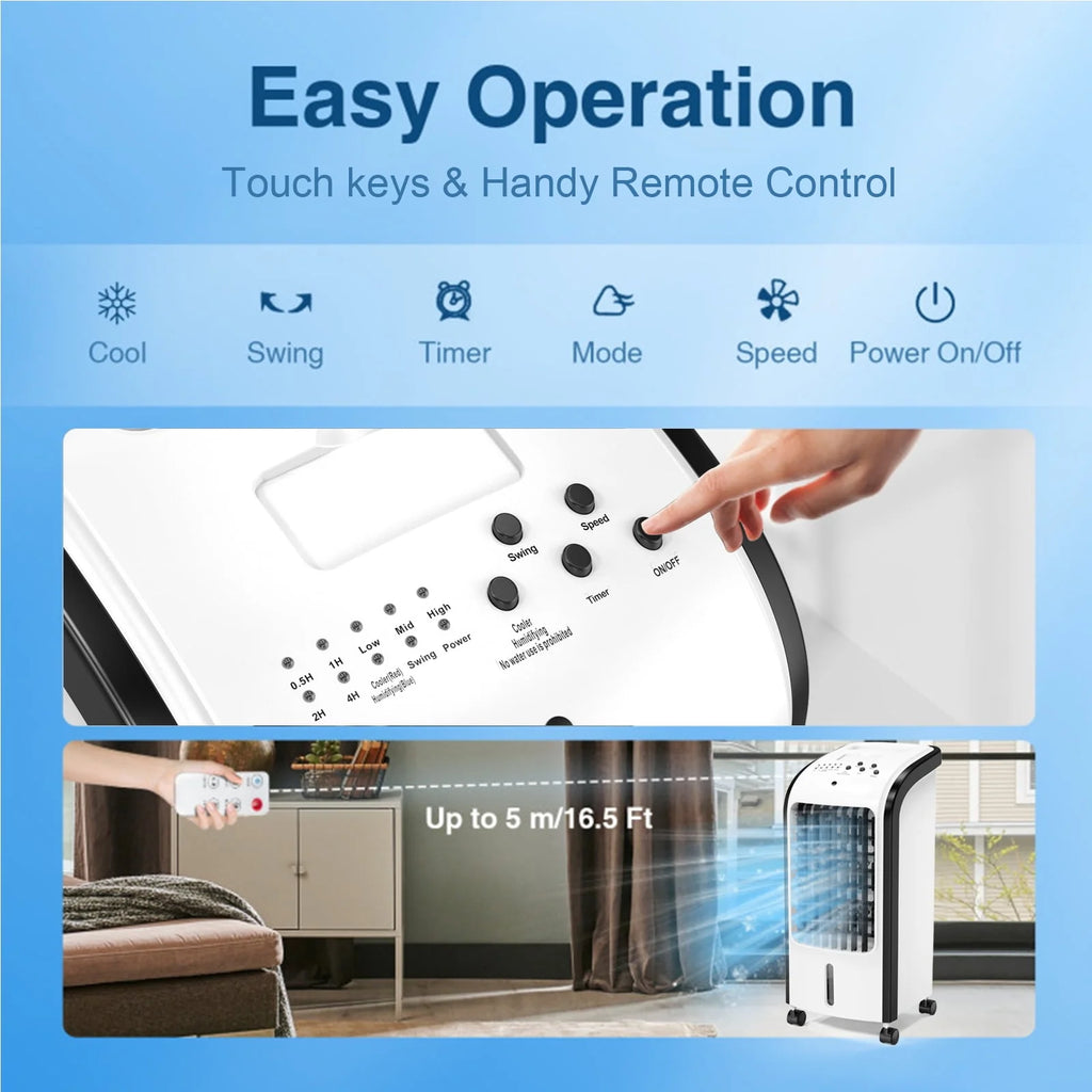 Portable Evaporative Air Cooler Fan with Remote Control S39527