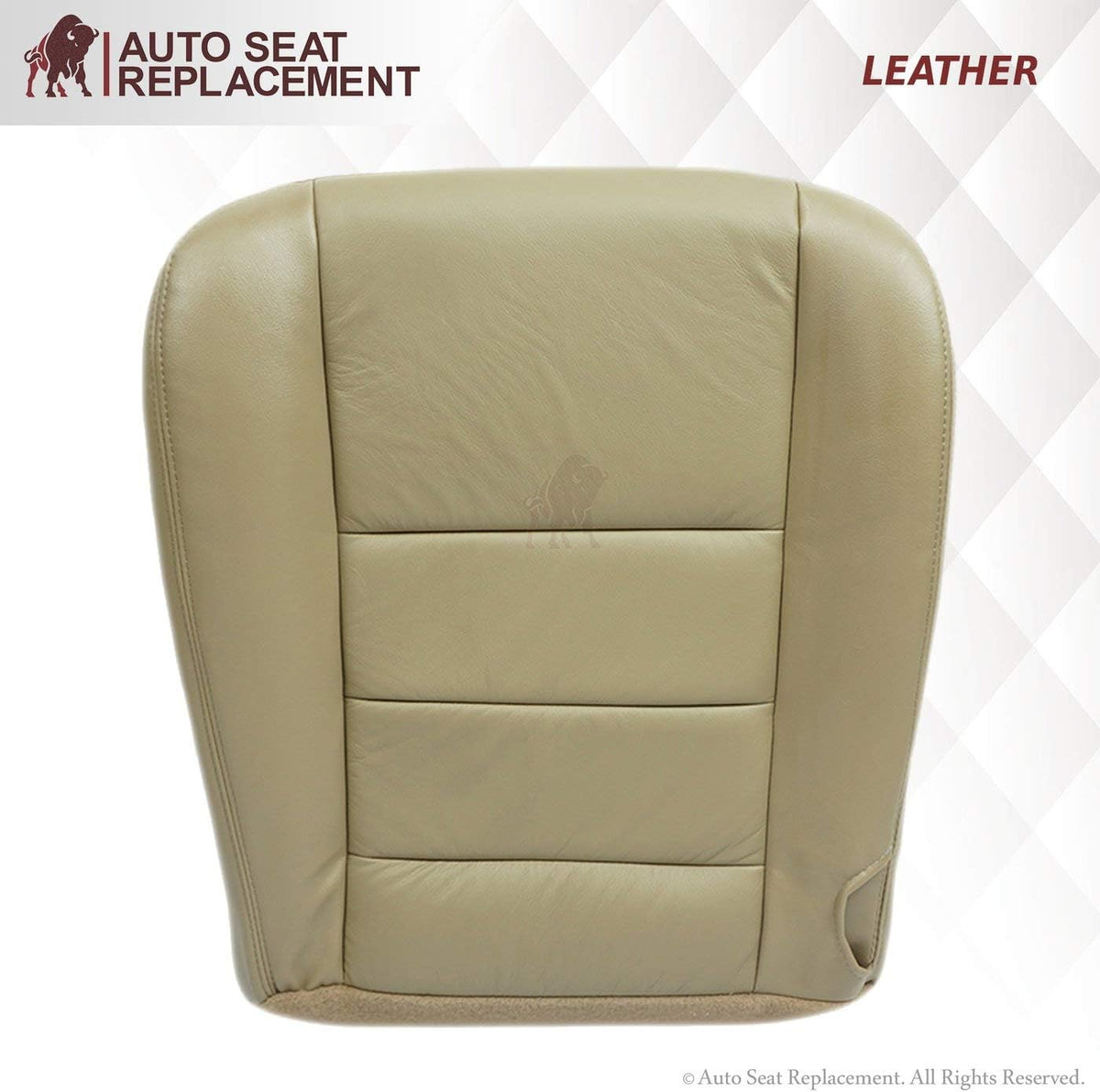 Leather Seat Cover for Ford F250 F350 in Medium Parchment Tan Driver & Passenger N328