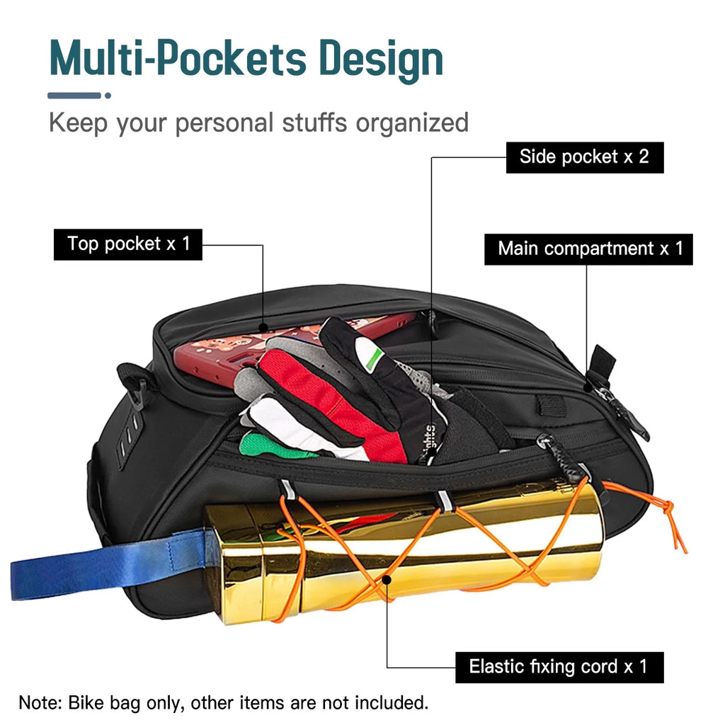 Waterproof Bike Rack Bag Set with Trunk Bag and Side Hanging Bags X919382