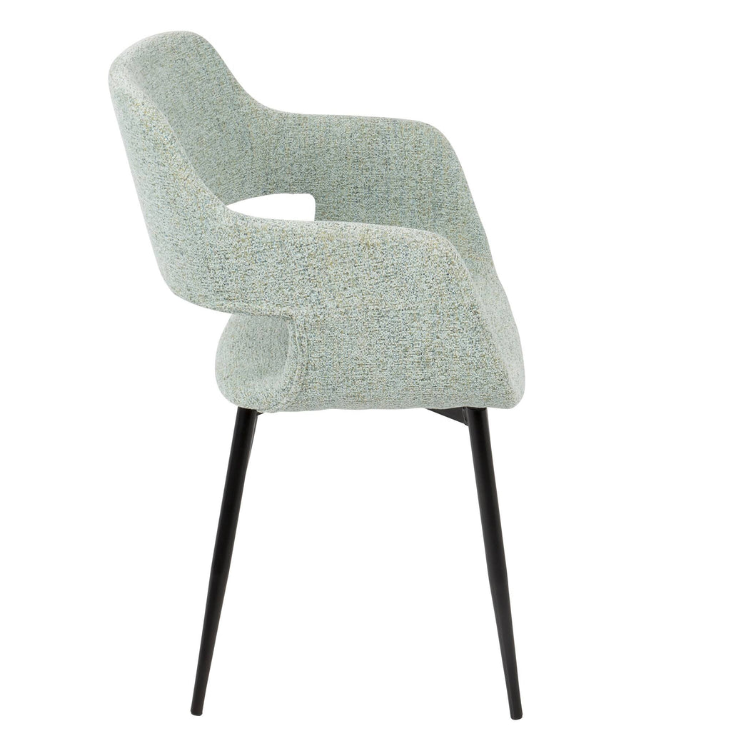 Mid-Century Modern Chair Set of 2 Green Y43756