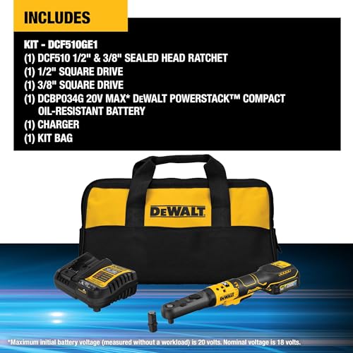 20V MAX XR Cordless Ratchet Set, 3/8" and 1/2" Sealed Head Ratchet N169