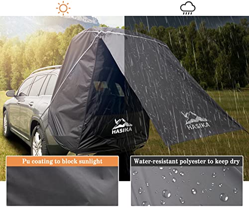 Black Waterproof SUV Camping Tent Awning with Screen Net Q410