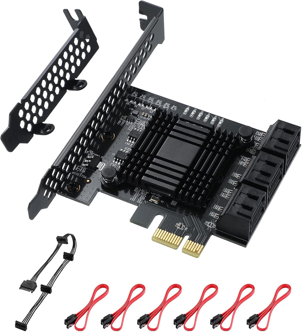 18 Port 6Gbps SATA 3.0 PCIE Card with SATA Cables T941858