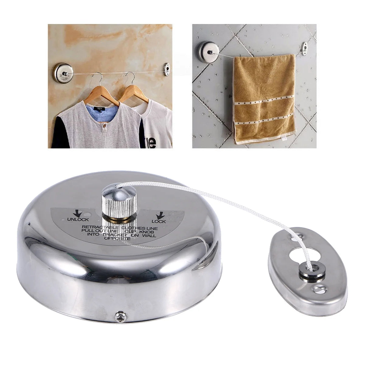 304 Stainless Steel Retractable Clothes Line Dryer L617129