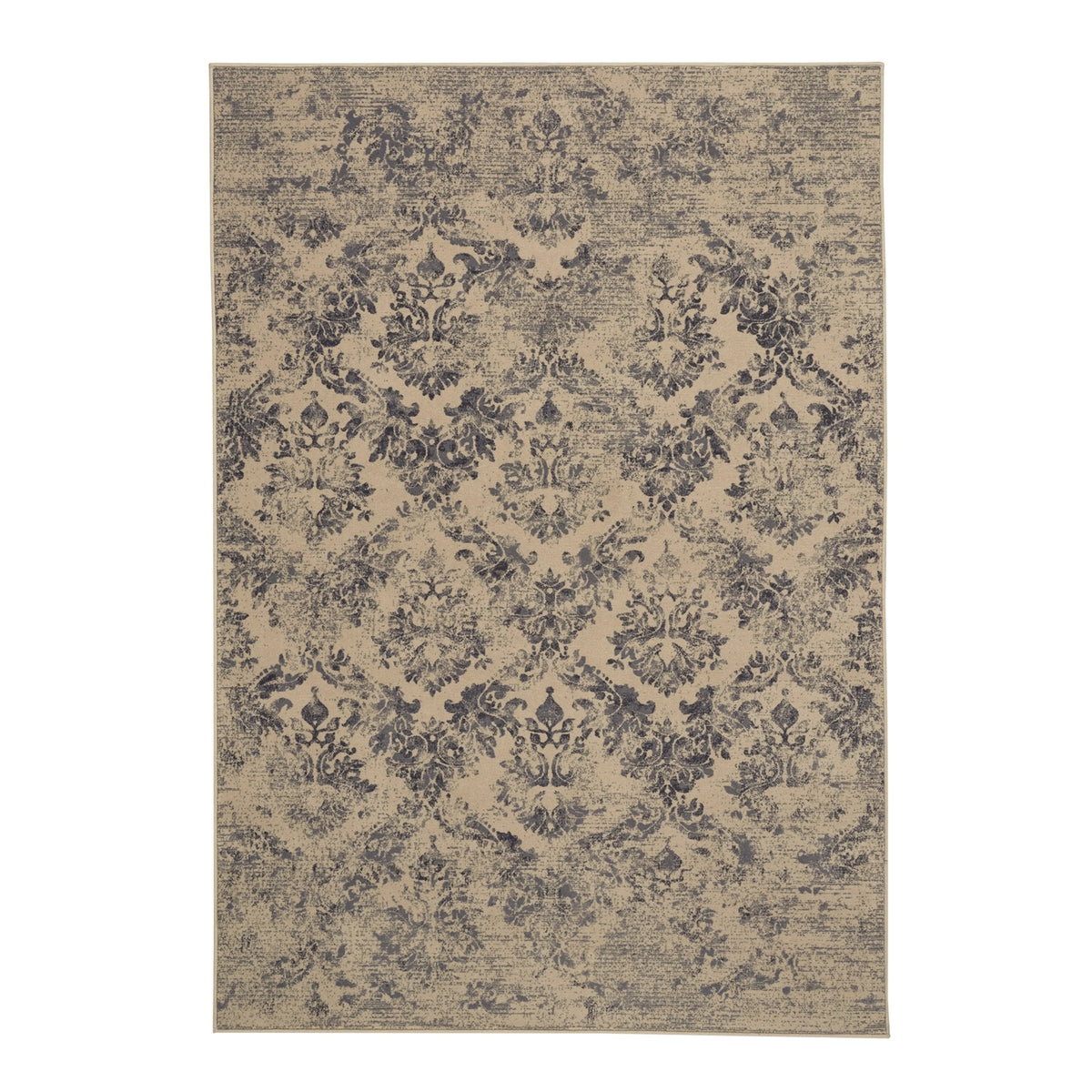 Silver Rectangle Machine Woven Rugs F234