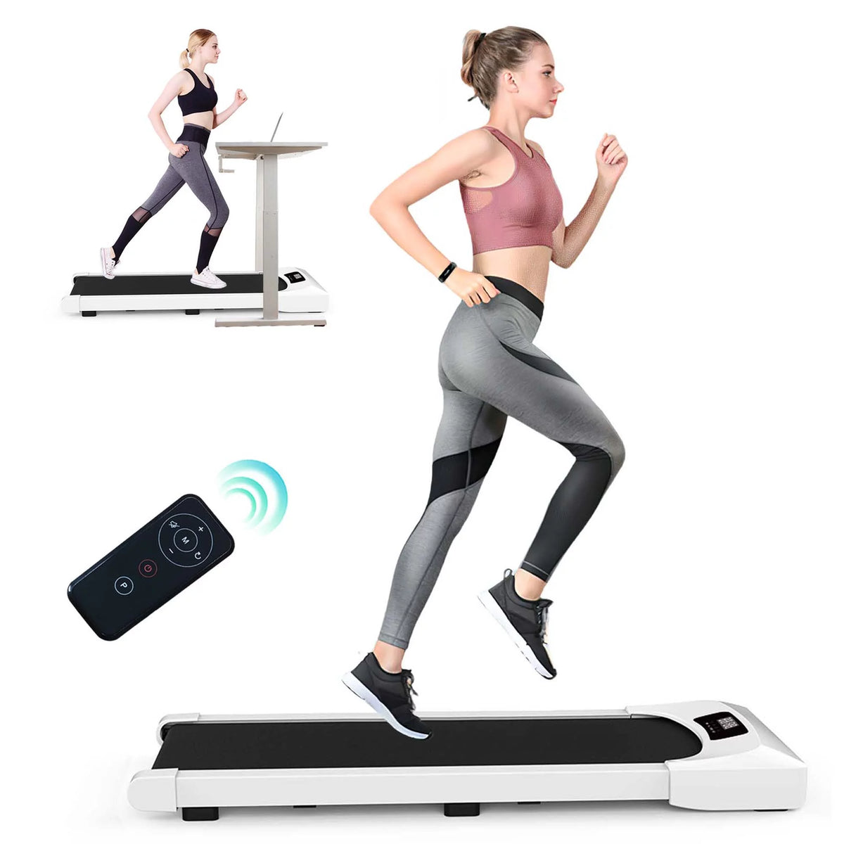 Under Desk Treadmill 245 lb Capacity 4 mph R72575