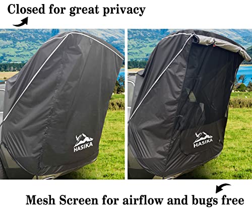 Black Waterproof SUV Camping Tent Awning with Screen Net Q410