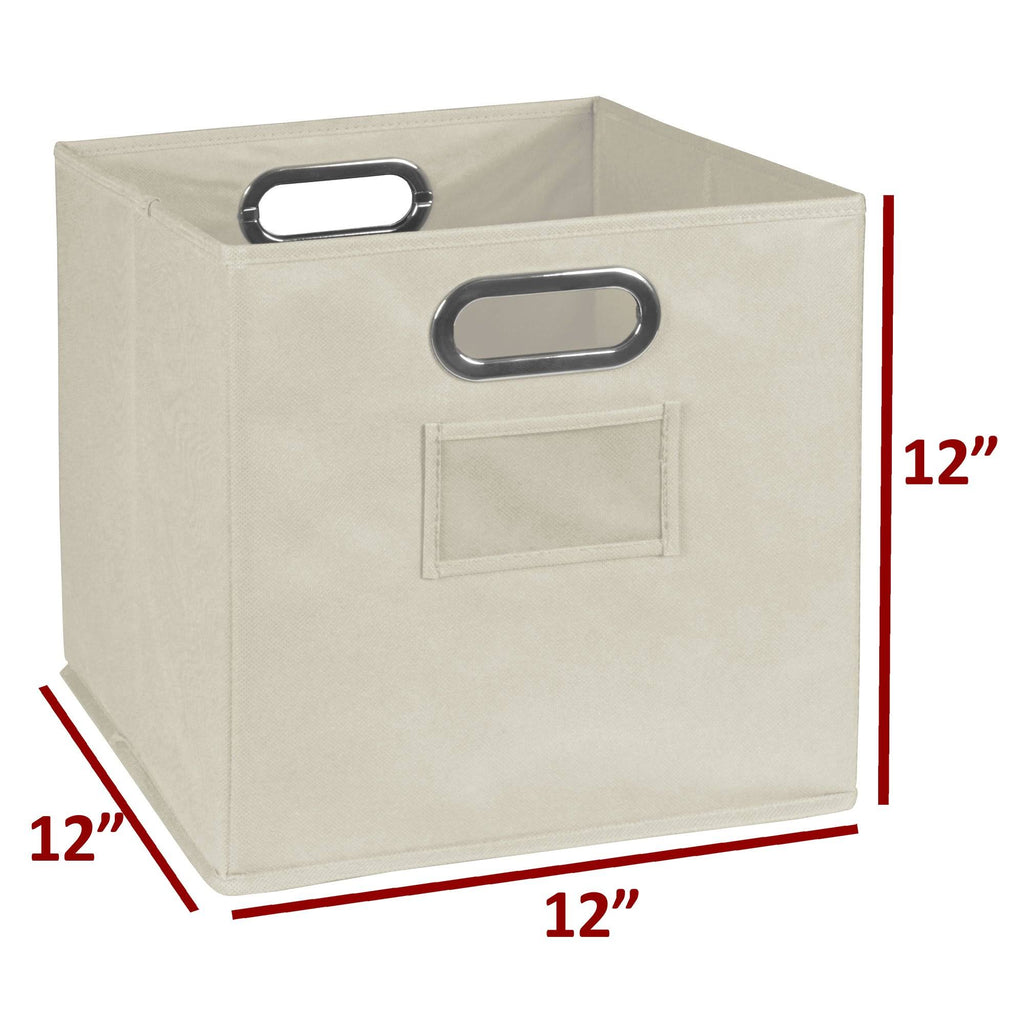 12 Cubes and 6 Canvas Bins Storage Set T416086