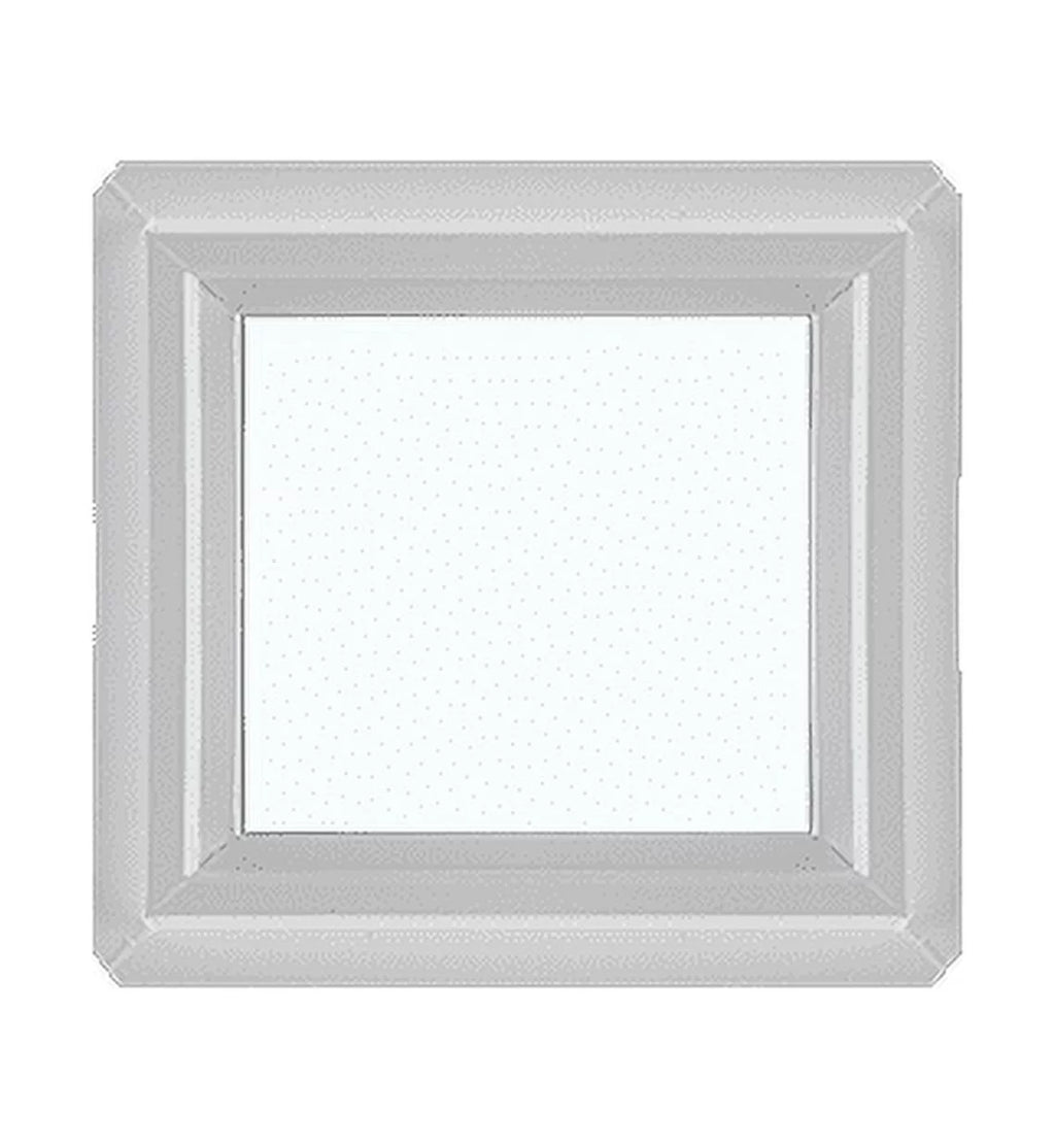 16" x 16" Double Pane Non-Opening Tempered Low-E Glass White Vinyl Window J1369