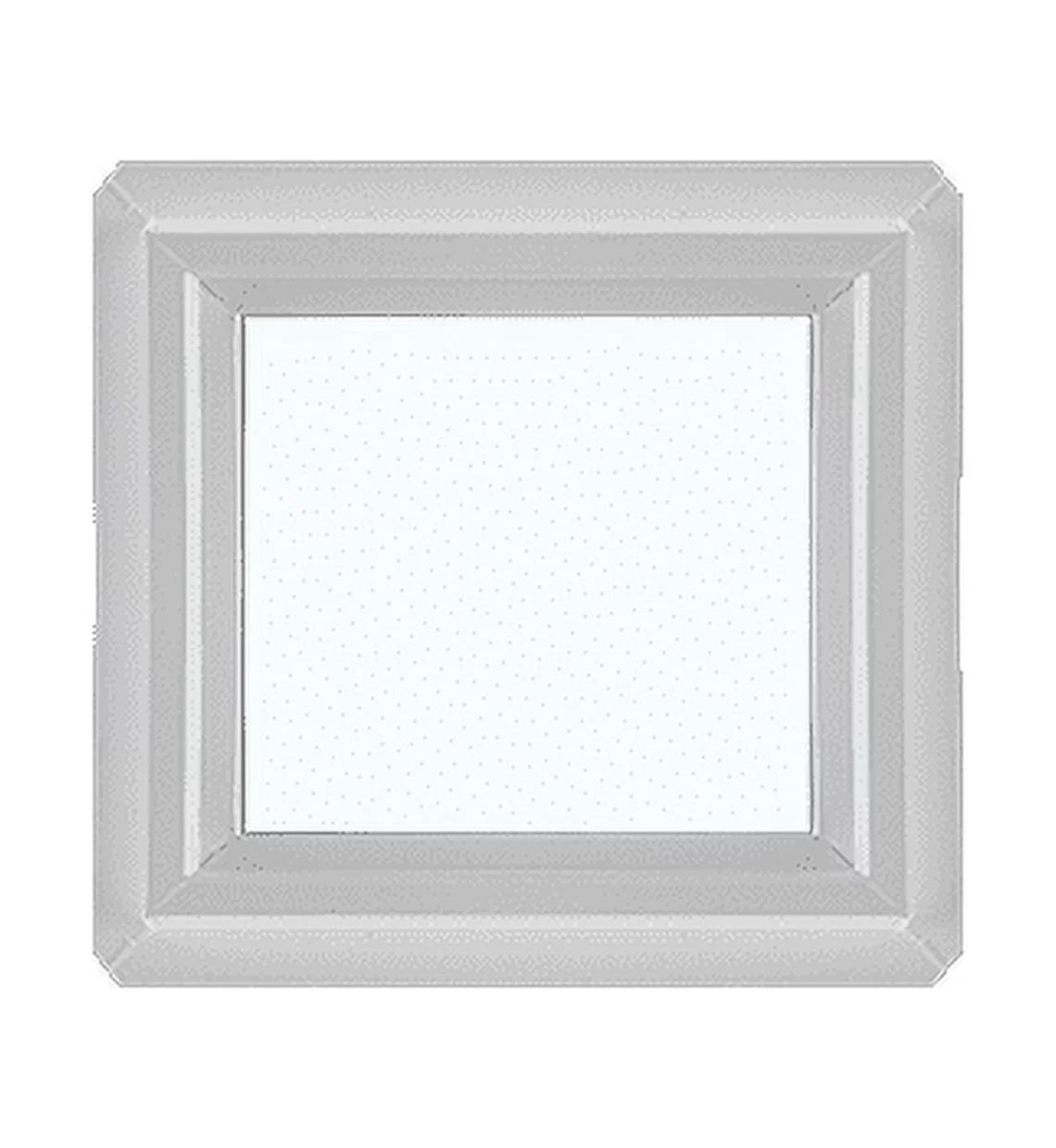 16" x 16" Double Pane Non-Opening Tempered Low-E Glass White Vinyl Window J1369