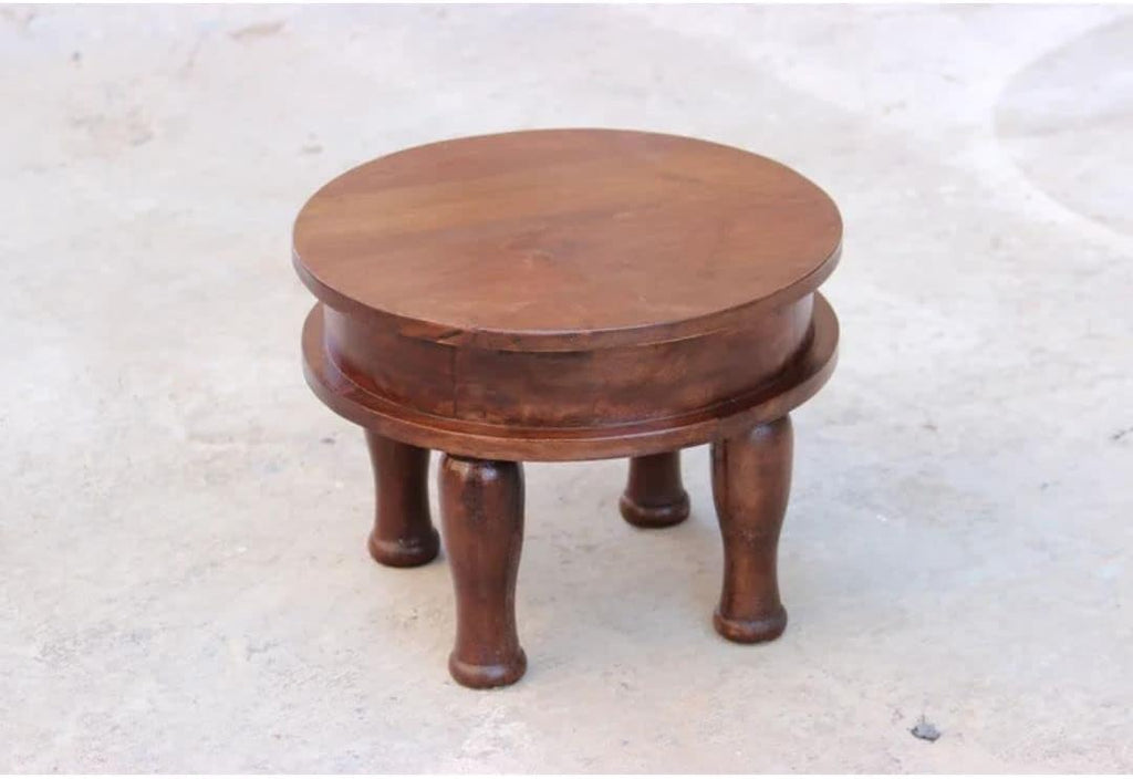 Solid Mango Wood Round Brown Coffee Table H3342