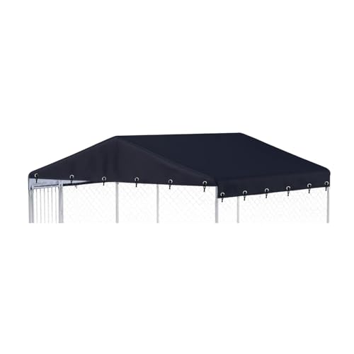 Black 600D Waterproof Oxford Fabric Outdoor Dog Kennel Cover W19908