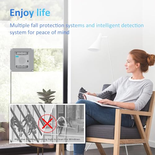 Window Cleaning Robot with 4 Spray Nozzles, 3200Pa Suction M4218