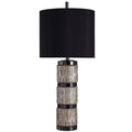 36 in. Black/Silver Table Lamp with Black Shade K884