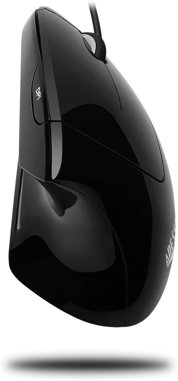Glossy Black USB Optical Mouse with Scroll Wheel V685