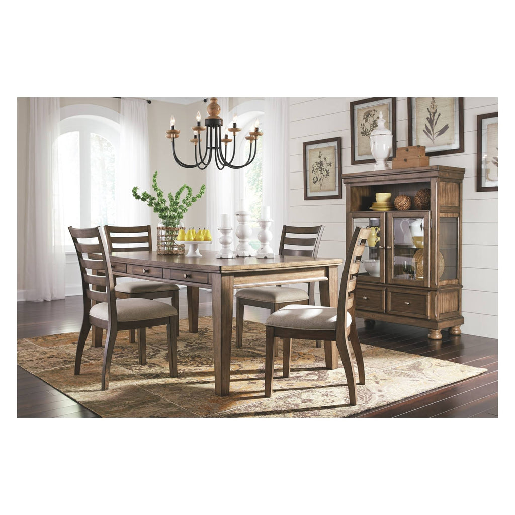 Medium Brown Dining Side Chair Set of 2 E240141