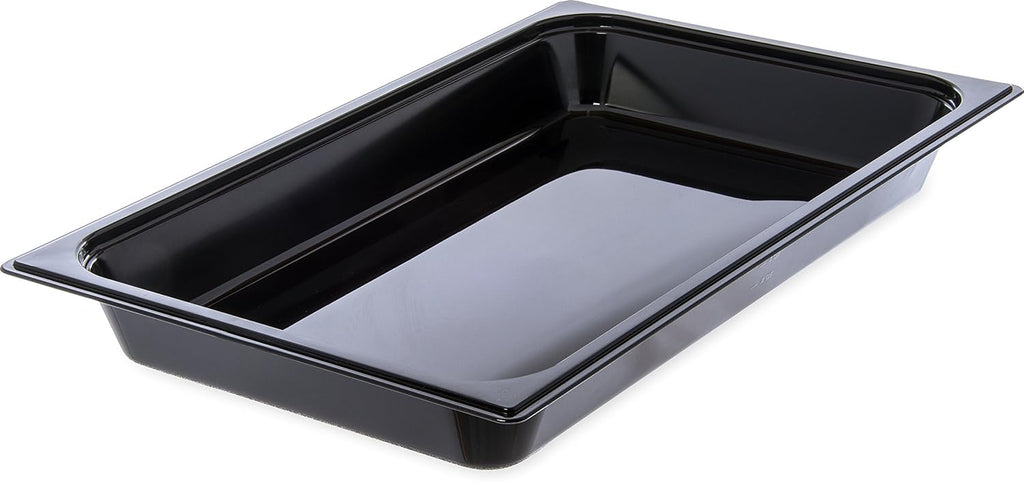 High-Heat Full-Size Food Pan, 7.6 qt, 20-3/4 x 12-3/4 x 2-1/2", Black (Case of 6) T322